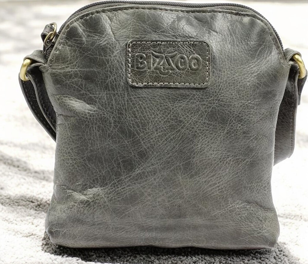 Bizzoo bag small with long shoulder strap grey/black