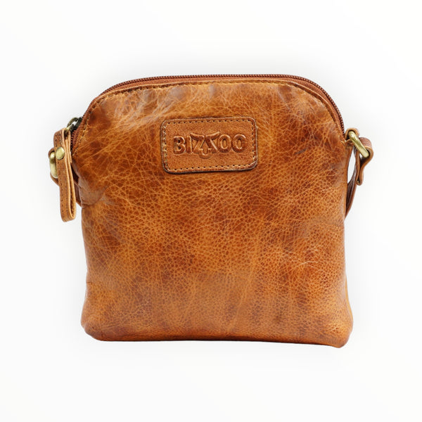 Bizzoo bag small with long shoulder strap cognac