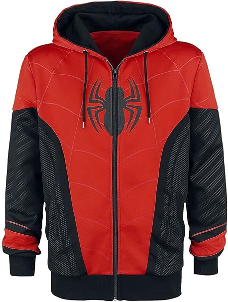 Spiderman - Rood & Zwart Outfit Heren Hoodie