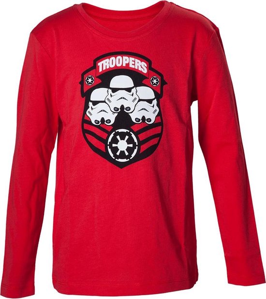 Star Wars - Troopers - Rood Kids Shirt - 110/116